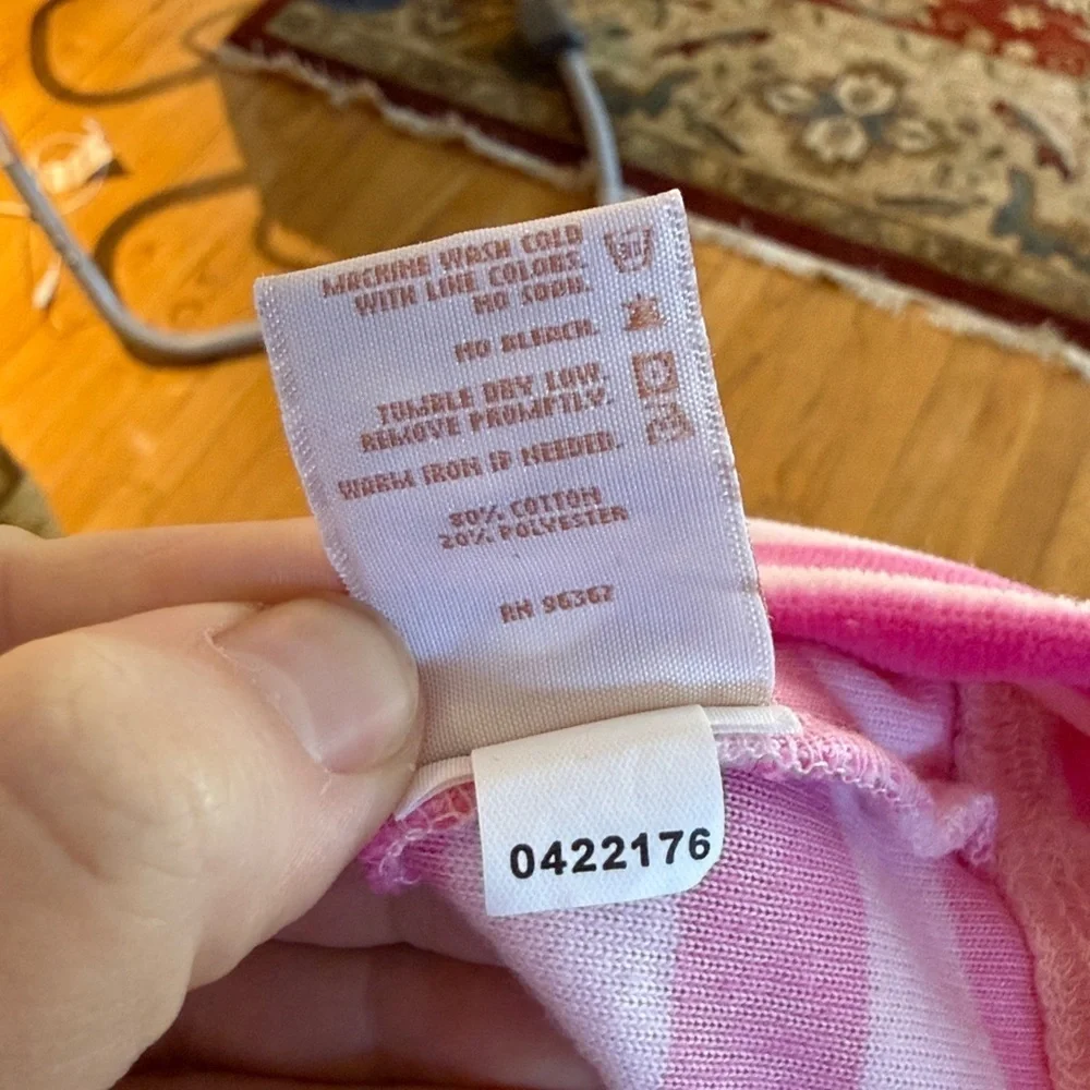 Vintage OshKosh B'gosh Pink Striped Hat EUC